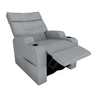 Poltrona Reclinável Do Papaicom Porta Copos Porta Controle Toro Boucle Cinza Matrix Boucle Cinza - 5