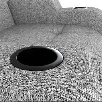 Poltrona Reclinável Do Papaicom Porta Copos Porta Controle Toro Boucle Cinza Matrix Boucle Cinza - 6