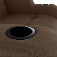 Poltrona Reclinável Do Papaicom Porta Copos Porta Controle Toro Marrom Matrix Veludo Marrom