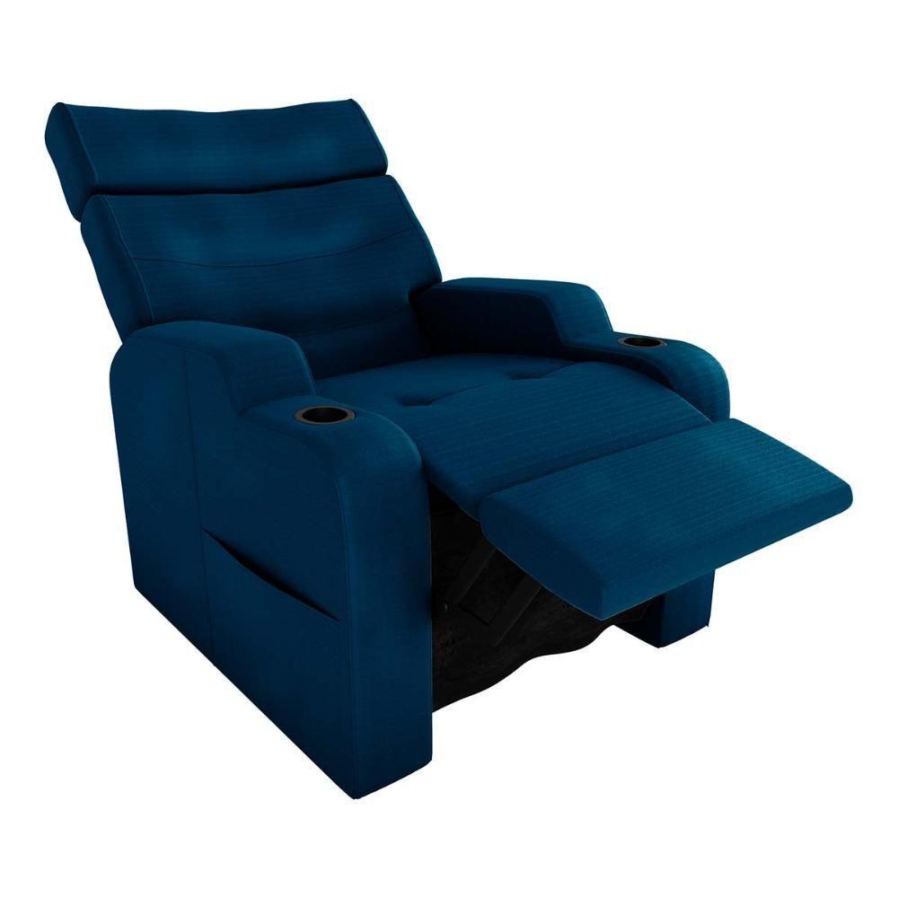 Poltrona Reclinável Do Papaicom Porta Copos Porta Controle Toro Petroleo Matrix Veludo Turkey Petróleo - 2