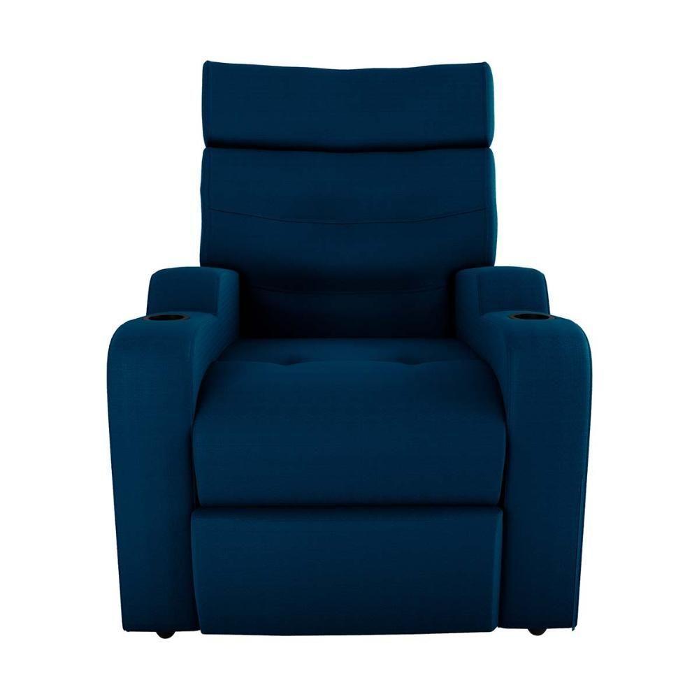 Poltrona Reclinável Do Papaicom Porta Copos Porta Controle Toro Petroleo Matrix Veludo Turkey Petróleo - 4