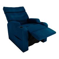 Poltrona Reclinável Do Papaicom Porta Copos Porta Controle Toro Petroleo Matrix Veludo Turkey Petróleo - 2