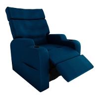 Poltrona Reclinável Do Papaicom Porta Copos Porta Controle Toro Petroleo Matrix Veludo Turkey Petróleo - 3