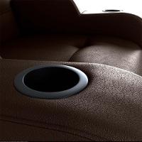 Poltrona Reclinável Do Papaicom Porta Copos Porta Controle Toro Sintetico Marrom Matrix Sintetico Marrom - 5