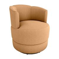 Poltrona Decorativa Giratória Base De Ferro Marselha Boucle Mostarda Matrix Boucle Mostarda - 1