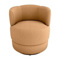 Poltrona Decorativa Giratória Base De Ferro Marselha Boucle Mostarda Matrix Boucle Mostarda - 2