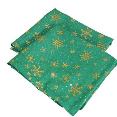 Kit 6 Guardanapos Lumine Natal 42cm X 42cm 100% Poliéster Tecido Oxford - Verde