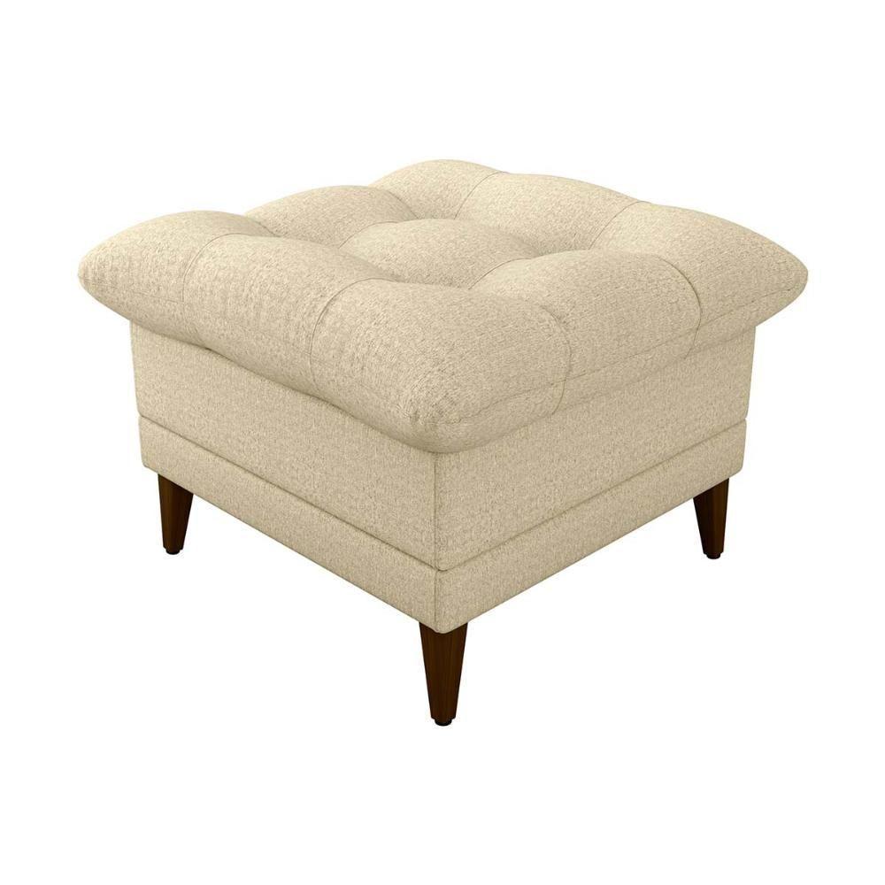 Poltrona De Amamentação Com Puff Montreal Suede Bege Matrix Linho Bege - 5