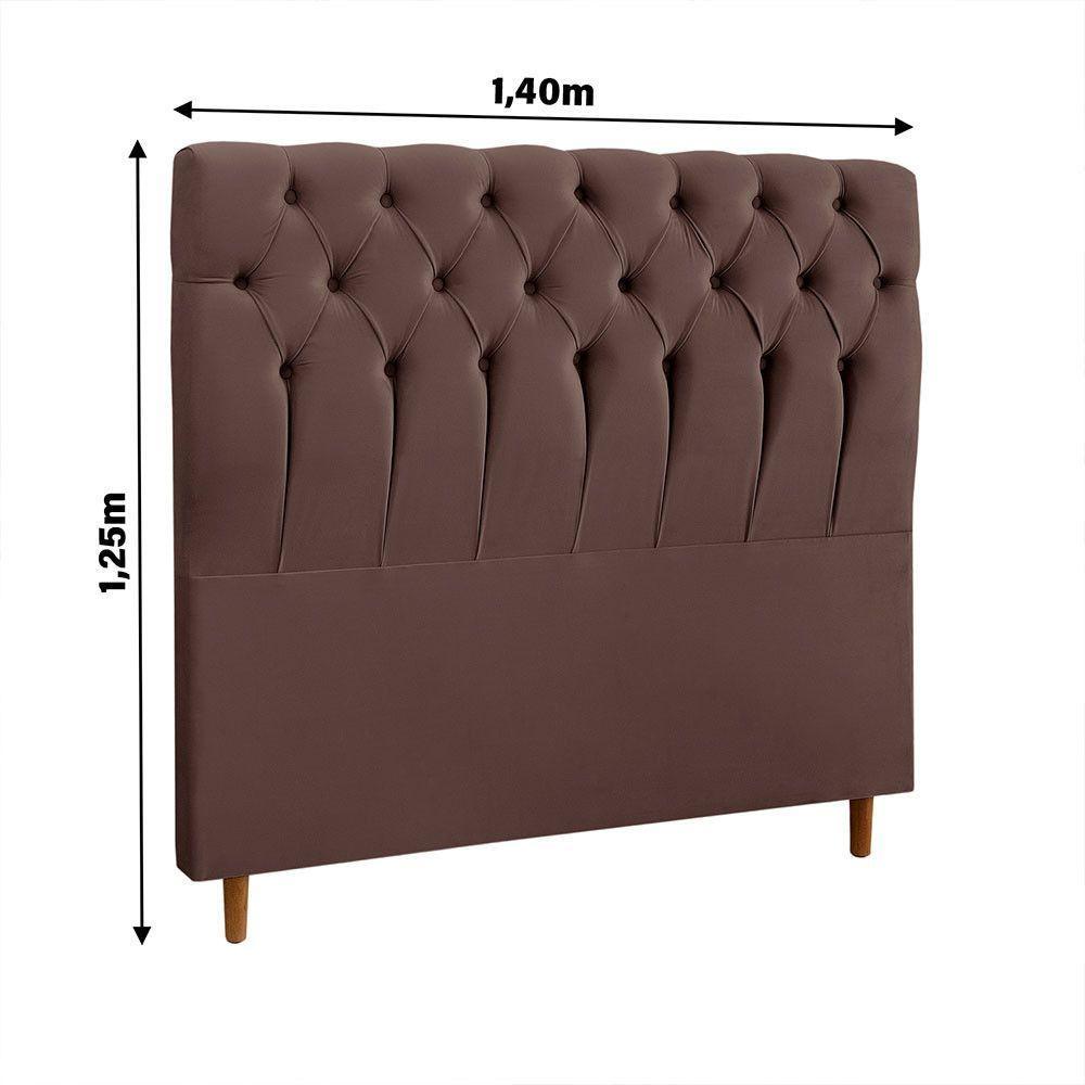 Cabeceira De Casal Madri Casa Mãe Marrom - 3