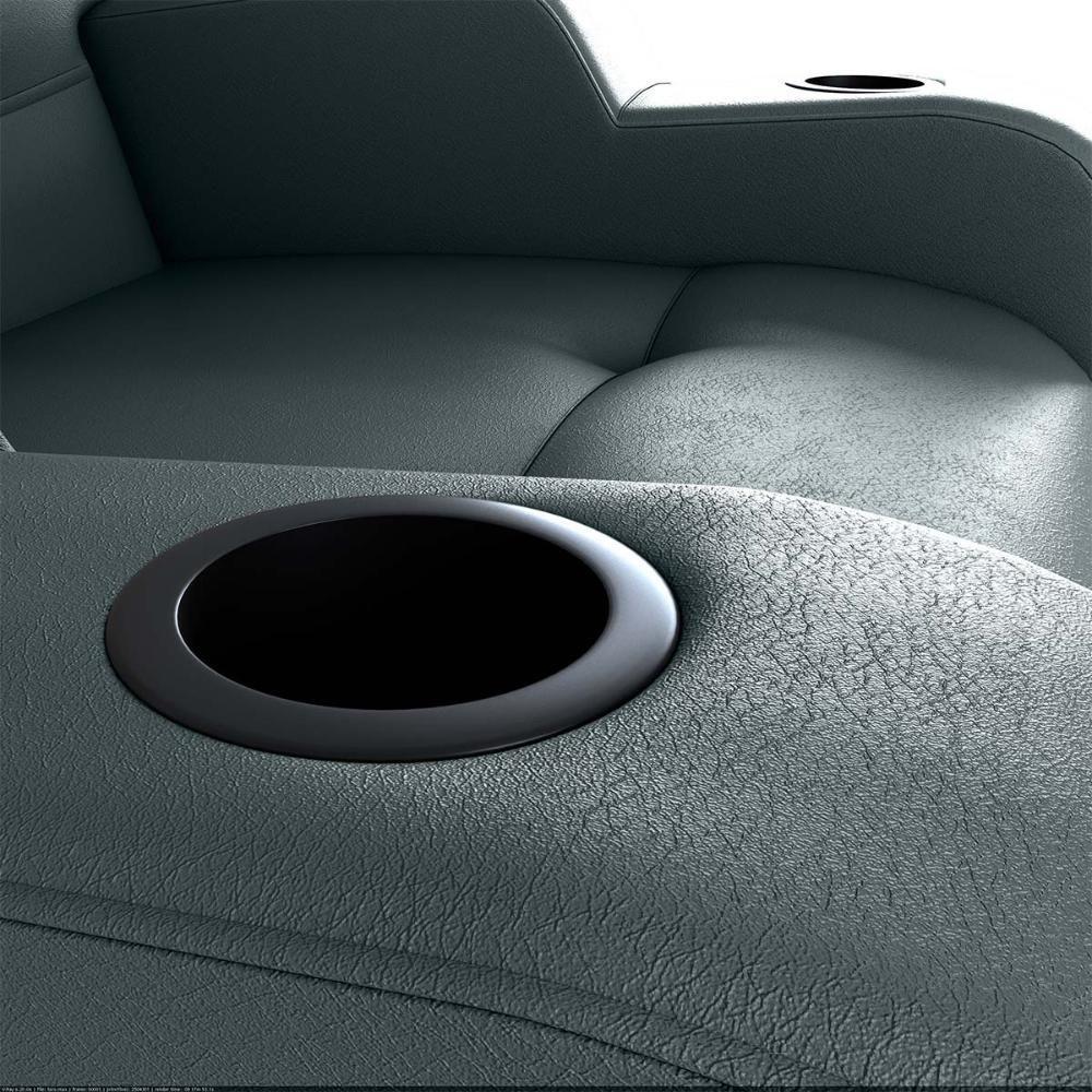 Poltrona Reclinável Do Papaicom Porta Copos Porta Controle Toro Sintetico Cinza Matrix Sintetico Cinza - 2