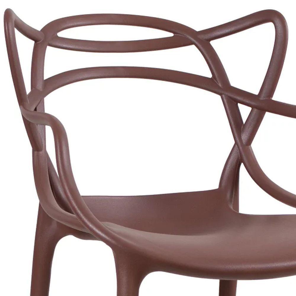 Conjunto Piscina Alegra Mesa Ripada 1,20m Alumínio + 4 Cadeiras Alegra área Externa Marrom - 5