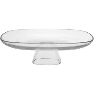 Libbey Aviva Prato Bolo 9X31X31Cm Vidro Transp Com Pé