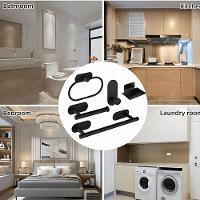 Kit Acessorios Banheiro Aço Inox Autoadesivo 5 Peças Preto