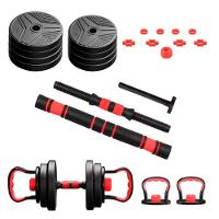 Kit Halteres Anilhas Ajustáveis 15kg Treino Completo 6 Em 1