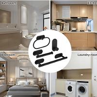 Kit Acessorios Banheiro Aço Inox Autoadesivo 5 Peças Prata - 3