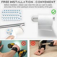 Kit Acessorios Banheiro Aço Inox Autoadesivo 5 Peças Prata - 6