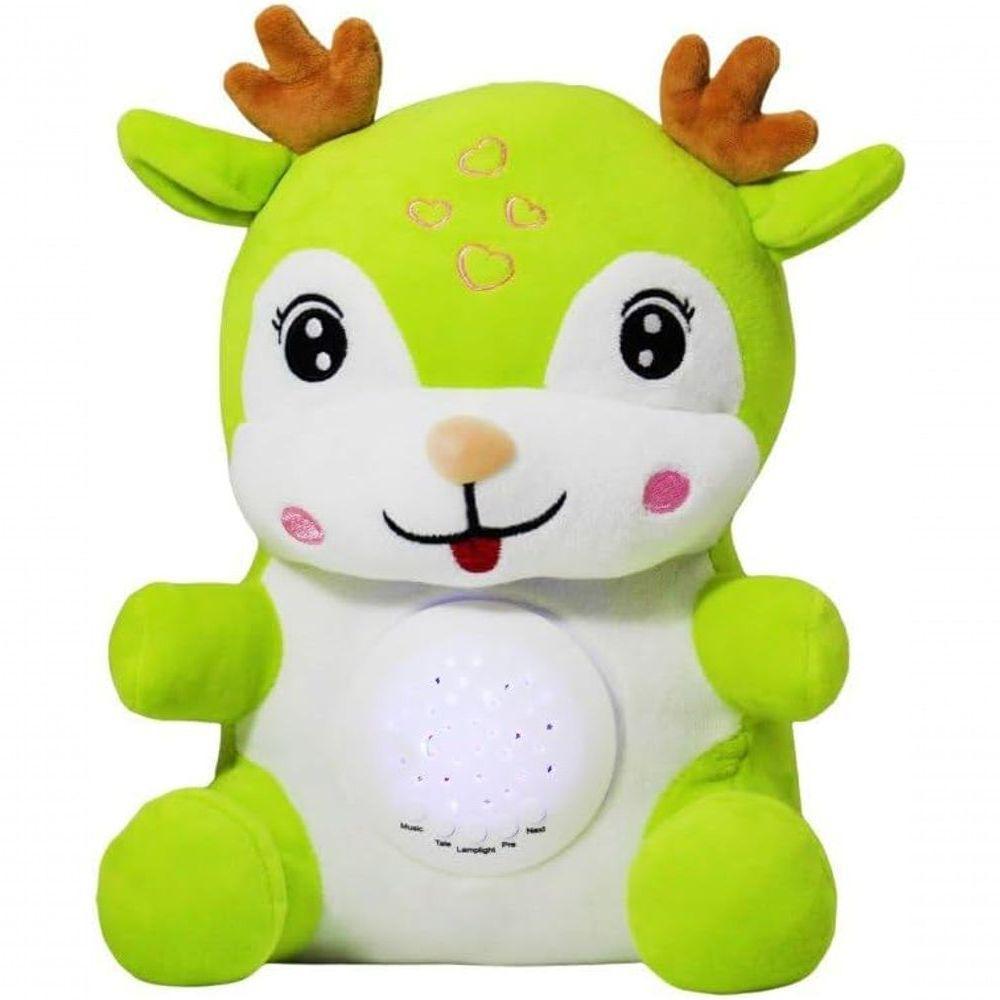 Ursinho Pelucia Projetor Estrelado Com Luz E Som - 1