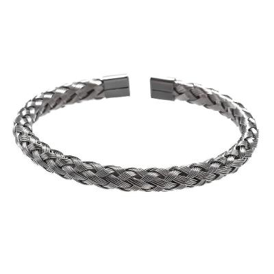 Bracelete Braided Steel Silver