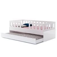 Cama Infantil Lara Solteiro Com Cama Auxiliar Branco - 2
