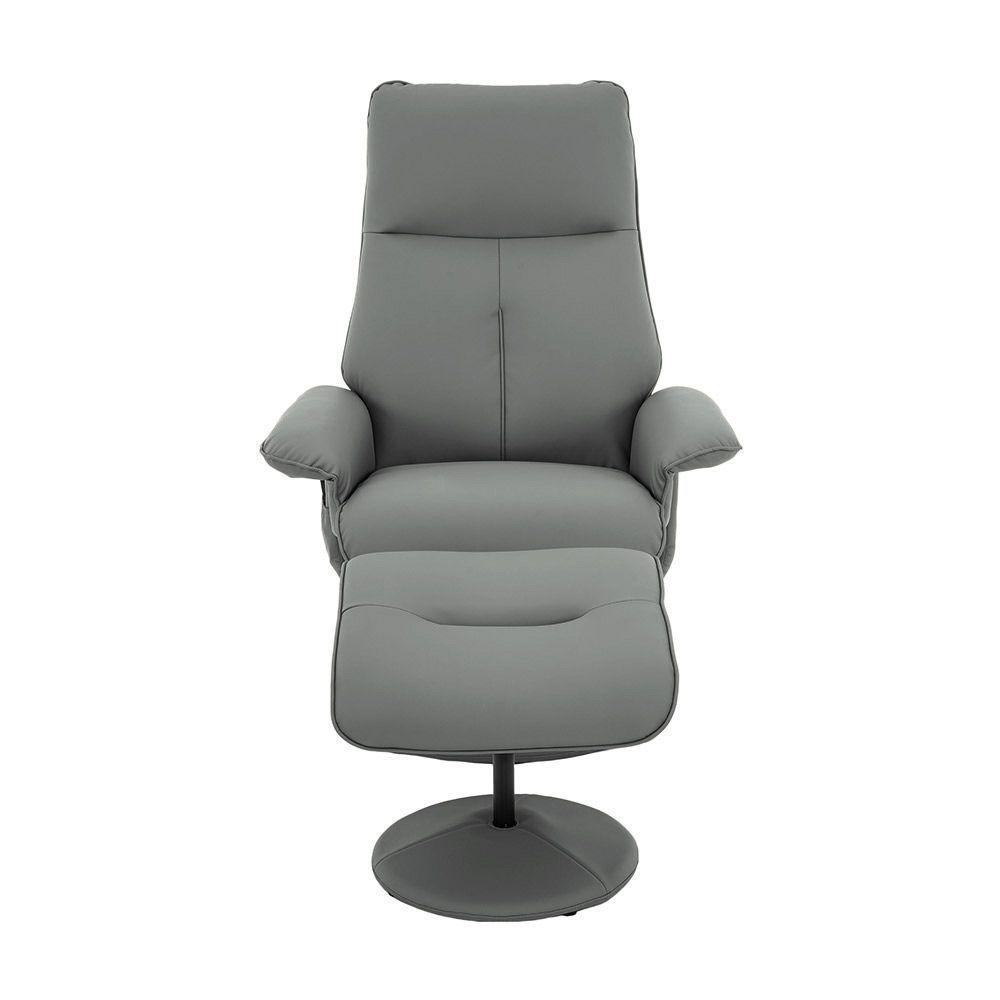 Poltrona Reclinável Elétrica De Massagem Com Apoio De Pés E Giratória Nebraska Pu Fendi G56 - Rivatti - 5