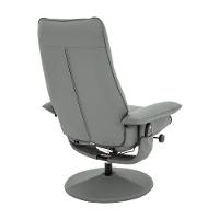 Poltrona Reclinável Elétrica De Massagem Com Apoio De Pés E Giratória Nebraska Pu Fendi G56 - Rivatti - 7