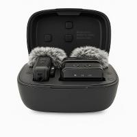 Microfone Lapela Sem Fio Canal Duplo Profissional Estojo Recarregável 100m Alcance - 1