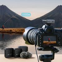 Microfone Lapela Sem Fio Canal Duplo Profissional Estojo Recarregável 100m Alcance - 3