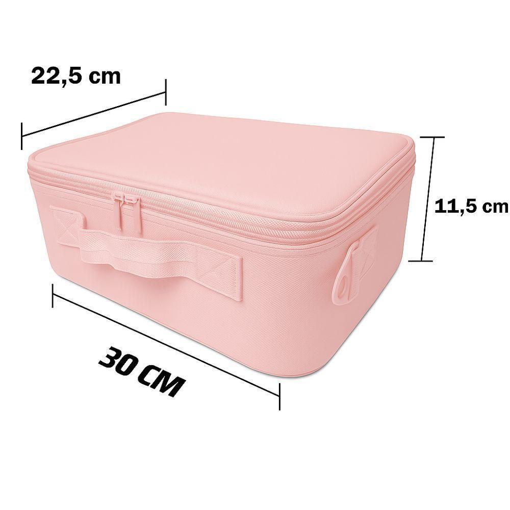 Maleta Profissional Com Luz Led Organizador Portátil De Maquiagem - 7