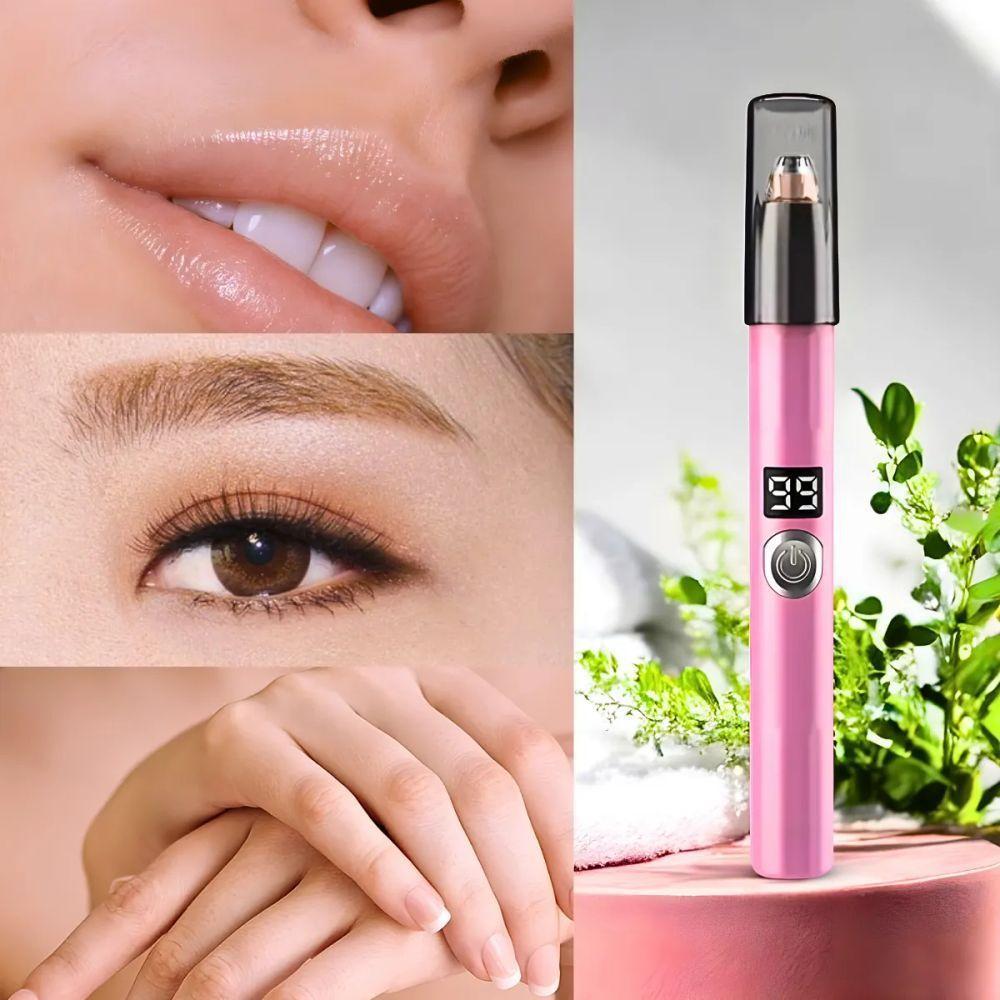 Caneta Depiladora Aparadora Facial Elétrico Portátil - Rosa - 5