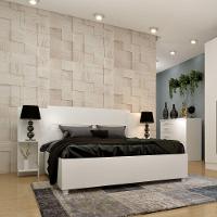 Cabeceira Box Casal Extensível Arizona Tcil Neve - 1