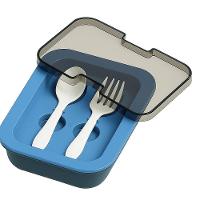 Marmita De Silicone Compacta Com Colher E Garfo Para Micro-ondas, Freezer E Lava-louças - 3