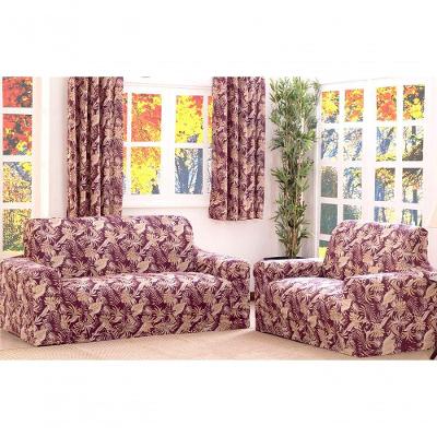 Kit Protetor De Sofá Floral 2 E 3 Lugares Malha Gel Estampado Variação: Vinho