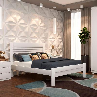 Cama Casal Safira Tcil Móveis Branco