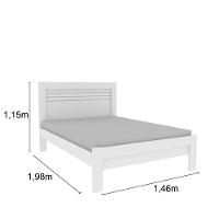 Cama Casal Safira Tcil Móveis Branco - 3