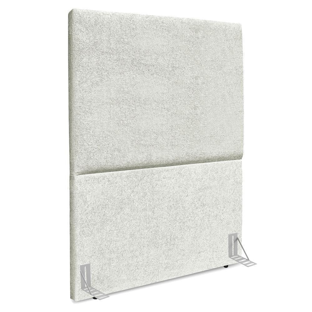 Cabeceira Solteiro 90 Cm Com Frame Luna Boucle Cinza Claro Artte Cinza Claro - 1