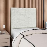 Cabeceira Solteiro 90 Cm Com Frame Luna Boucle Cinza Claro Artte Cinza Claro - 2
