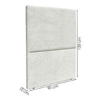 Cabeceira Solteiro 90 Cm Com Frame Luna Boucle Cinza Claro Artte Cinza Claro - 3