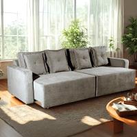 Sofá 5 Lugares Retrátil Fênix Linho Bege 270cm - 3