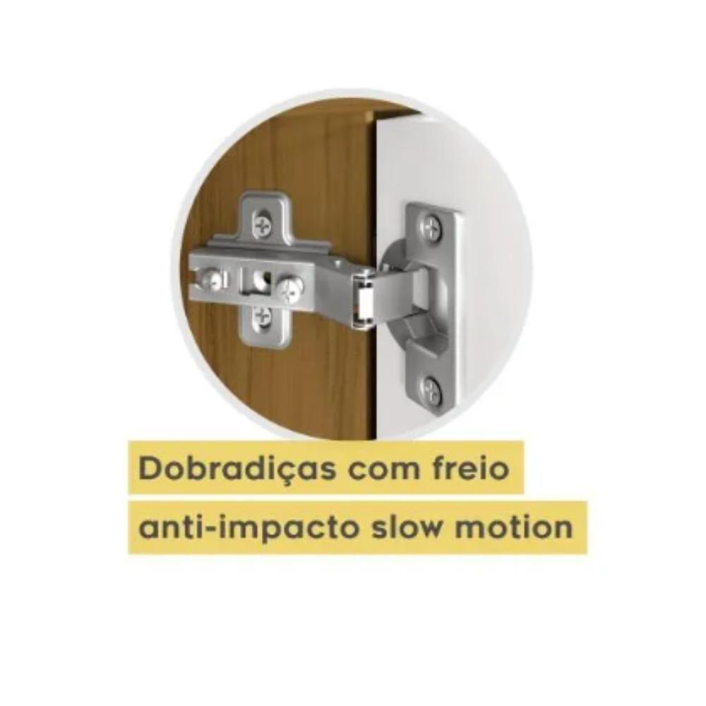 Paneleiro 2 Portas 1 Gaveta Princesa Freijó E Off White - 4