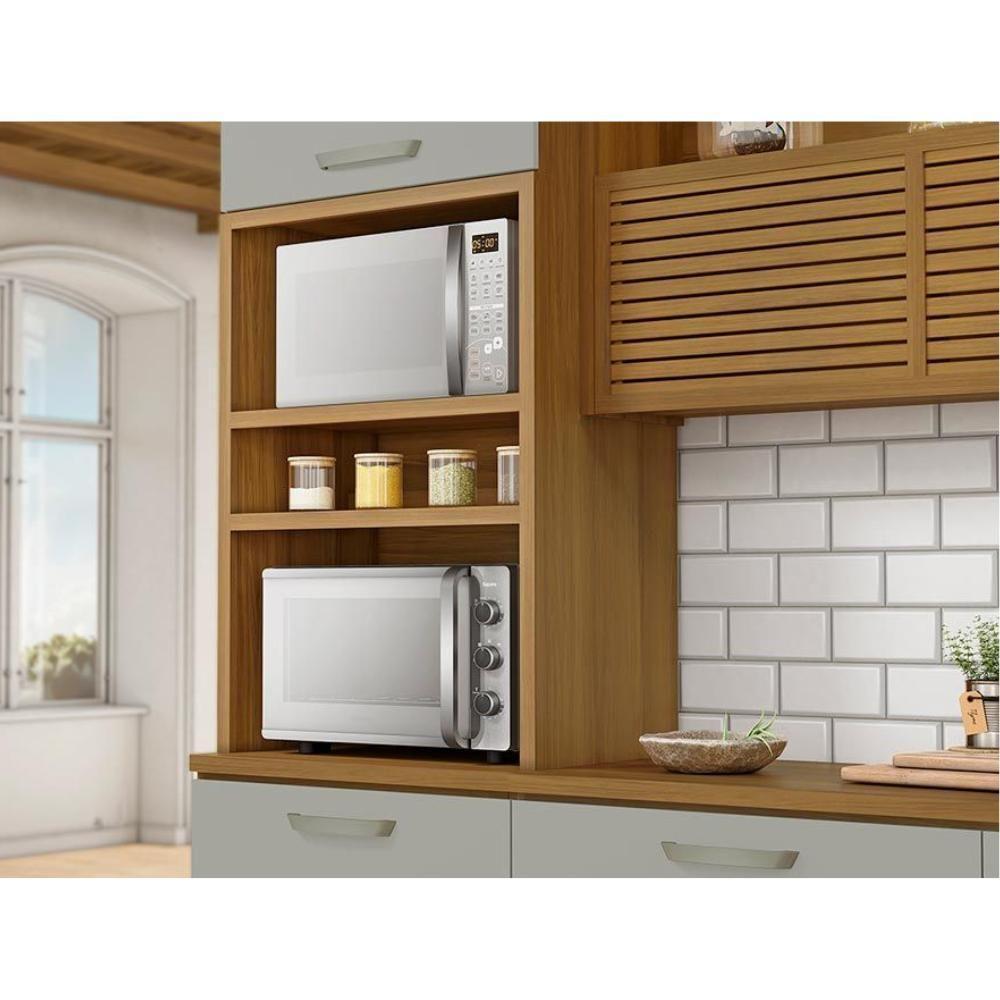 Paneleiro 2 Portas 1 Gaveta Princesa Freijó E Off White - 5