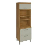 Paneleiro 2 Portas 1 Gaveta Princesa Freijó E Off White - 1