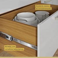 Paneleiro 2 Portas 1 Gaveta Princesa Freijó E Off White - 3