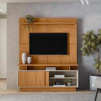 Estante Home Para Tv Até 60 Polegadas 1 Porta Viena Nature E Off White 150cm - 3
