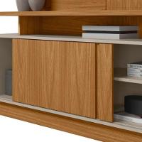 Estante Home Para Tv Até 60 Polegadas 1 Porta Viena Nature E Off White 150cm