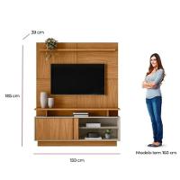 Estante Home Para Tv Até 60 Polegadas 1 Porta Viena Nature E Off White 150cm - 6