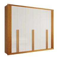 Guarda Roupa Casal 6 Portas 6 Gavetas Exclusive Naturale E Off White - 1