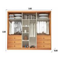 Guarda Roupa Casal 6 Portas 6 Gavetas Exclusive Naturale E Off White - 3