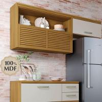 Armário Aéreo 2 Portas Princesa Freijó E Off White 200cm - 2