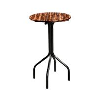 Mesa Bistrô Redonda Goiás Ripado Preto Fosco - 1