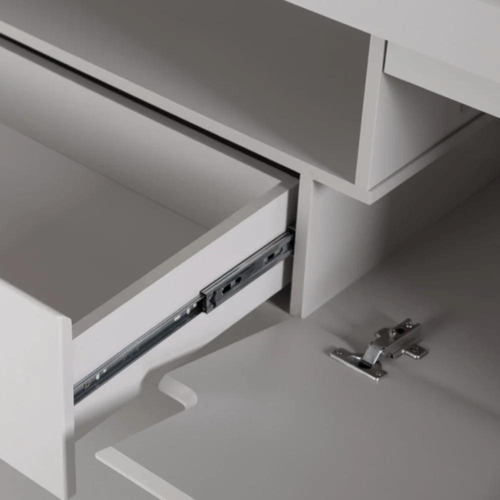 Rack Para Tv Até 75 Polegadas 2 Portas 1 Gaveta Bristol Off White E Freijó 225cm - 6